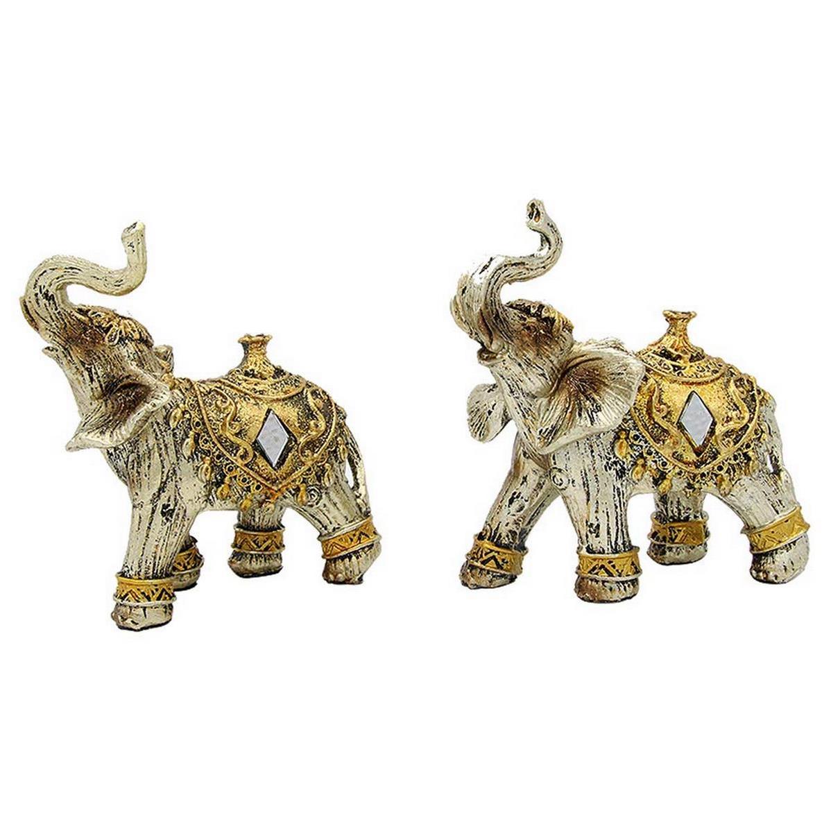 Elefante Plateado Vintage Duo Dorado